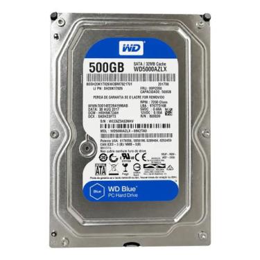 Imagem de Disco Rigido Interno Hd 500gb Western Digital Sata 3,5 Blue Prateado