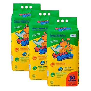 Imagem de Kit 3 Tapetes Higiênicos Cães Super Secão c/30 Unidades