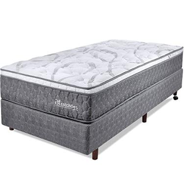 Imagem de Cama Box Solteiro Colchão Smart Spring Mola Ensacada e Pillow Top de Espuma Viscoelástico 88x188x61cm - BF Colchões