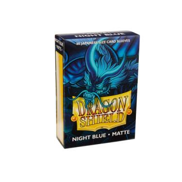 Imagem de Dragon Shield Japanese Size Sleeves – Matte Night Blue 60CT - Card Sleeves Smooth & Tough - Compatible with Pokemon, Yugioh, & More– TCG, OCG,AT-11142