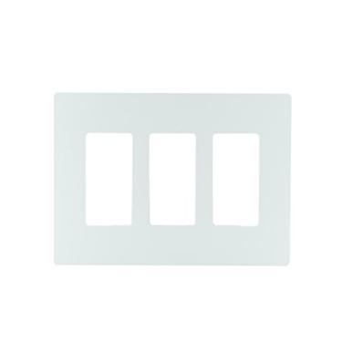 Imagem de Placa de parede sem parafusos Legrand radiante de 3 entradas para interruptores de luz, tomadas decoradoras - acabamento branco (RWP263WCC6)