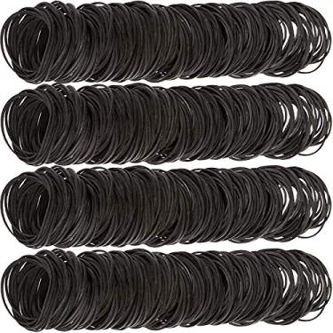 Imagem de AMUU Faixa de borracha preta 500 peças #16 pequena faixa de borracha para escritório, dinheiro, escola, casa, tamanho 16, elásticos de 38 mm