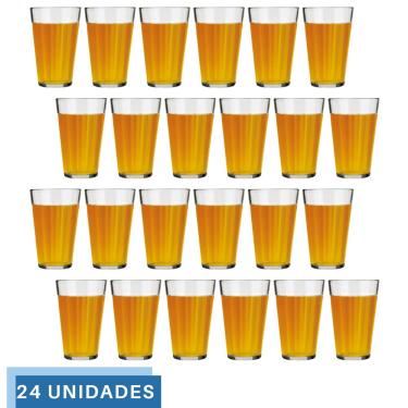 Imagem de Jogo 24 Copo Americano Long Drink 450ml Vidro Cerveja Nadir