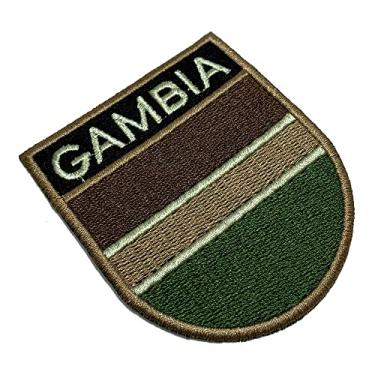Imagem de BP0196ET03 Bandeira Gâmbia Patch Bordado Termo Adesivo