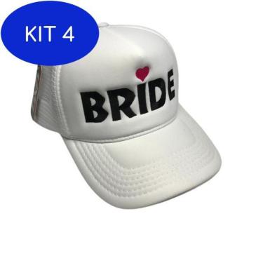 Imagem de Kit 4 Boné Bride Branco Trucker