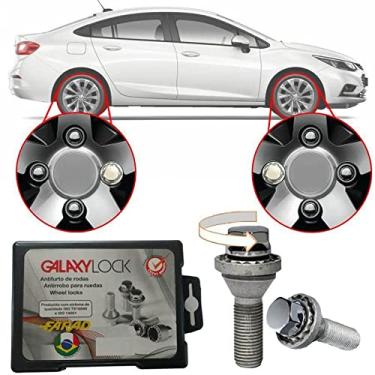 Imagem de Trava Antifurto Anti Roubo de Roda Parafuso Porca Farad Galaxylock Chevrolet Cruze 2012 à 2019 Com Mais de 10.000 Segredos H/M