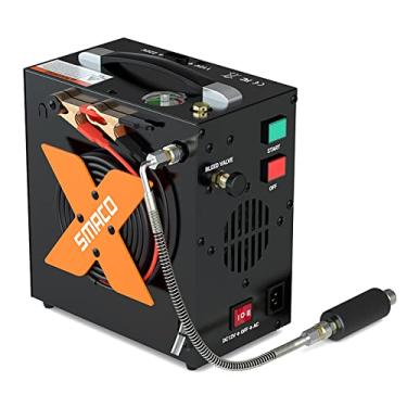 Imagem de Qudai Bomba elétrica para tanque de mergulho compressor de ar de parada automática sem óleo de carro 12 V CC ou residencial 110 V CA