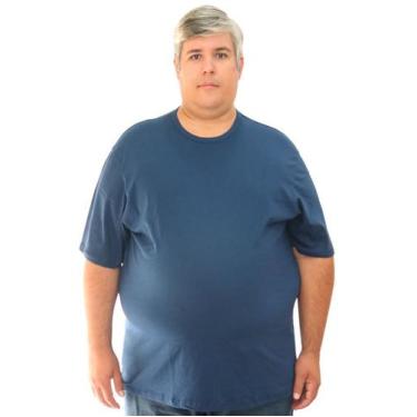 Imagem de Blusa Masculina Camiseta Plus Size Extra Algodão Várias Cores G4 G5 G6