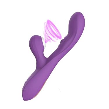 Imagem de Vibradores Estimulador de Ponto g e Clitóris 30 Frequências Feminino 3 em 1 Sexual Erótico Zatla (Roxo)