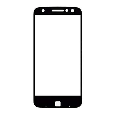 Imagem de VGOLY Lente de vidro externa de tela frontal de filme protetor para Motorola Moto Z / XT1650 (preto) (Color : Black)