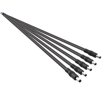 Imagem de SIM&NAT Cabo Pigtail de alimentação CC de 18 AWG, conectores macho de 2,1 mm x 5,5 mm para câmera de segurança CCTV e adaptador de alimentação de iluminação LED, pacote com 5