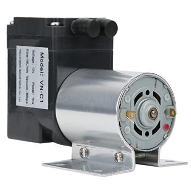 Imagem de Mini bomba de vácuo CC 12V/24V, bomba de ar elétrica portátil de 200 kpa 10 W 15 L/min com suporte, bomba de diafragma de bomba de ar compressor de ar para projetos DIY e análise de gás(12V)