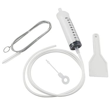 Imagem de BLLNDX Kit de desbloqueador de ralo de geladeira 1 conjunto (5 peças) ferramenta de limpeza reutilizável para remoção de entupimento de furo de drenagem de geladeira