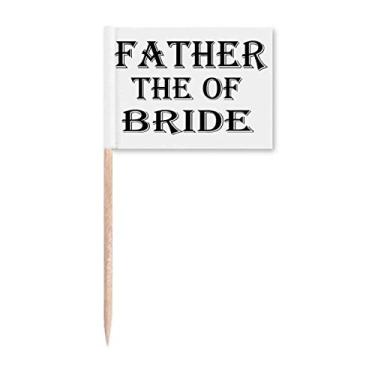 Imagem de Marcadores de palito de dente com citação do festival dos pais da noiva