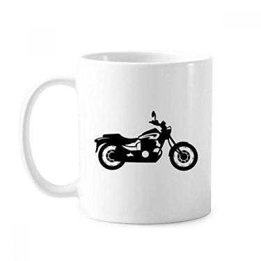 Imagem de Caneca de cerâmica com ilustração de motocicleta mecânica preta cerâmica xícara de porcelana de café