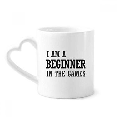 Imagem de I Am A Beginner In The Games Caneca de café cerâmica copo de coração de vidro