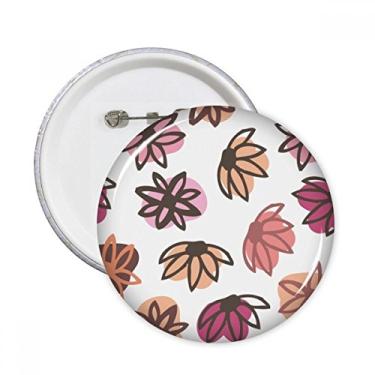 Imagem de Pétala abstrata plantas arte padrão pinos redondos crachá botão emblema acessório decoração 5 peças