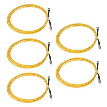 Imagem de 5 Pcs Cabo de Fibra Óptica Cabo de Remendo de Fibra Óptica ST a ST 3 Metros Sem Halogênio LSZH Coat Cabo de Extensão de Fibra Óptica