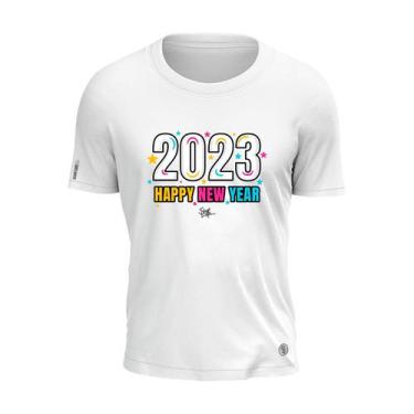 Imagem de Camiseta 2023 Happy New Year Shap Life Colorido Estrelas