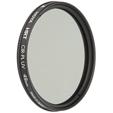 Imagem de Hoya Filtro polarizador circular (HRT CIR-PL UV) – Filtro polarizador de 49 mm com vidro absorvente UV, filme de transparência de alta taxa para lente de câmera – Moldura de alumínio multirevestida e
