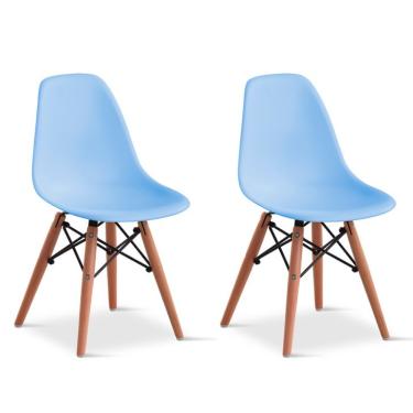 Imagem de Conjunto com 2 Cadeiras Infantis Eames Azul