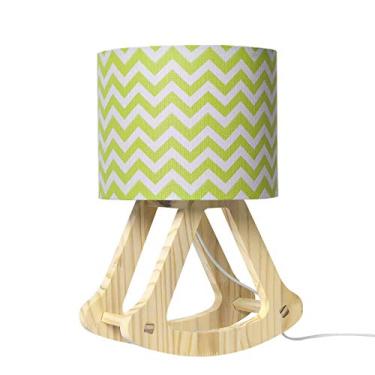 Imagem de Abajur Luminaria de Mesa Balanço Chevron Verde