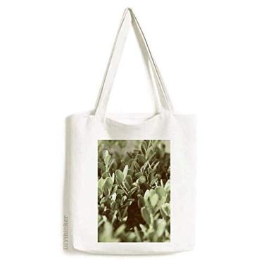 Imagem de Sunshine Leaves Plant Picture Nature Tote Canvas Bag Bolsa de compras casual