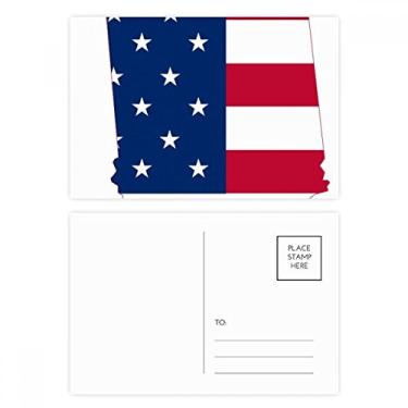 Imagem de Illinois USA Mapa Estrelas Listras Bandeira Formato Cartão Postal Cartão Cartão Cartão Cartão Cartão de Felicitação