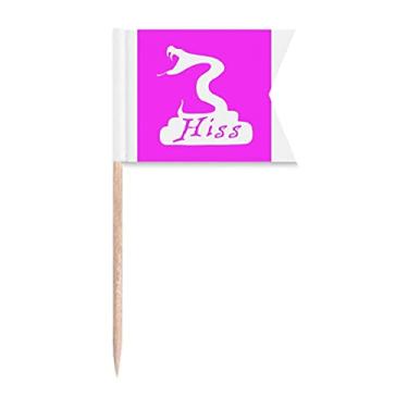 Imagem de Sinalizadores de palito de dente de chiado cruel Serpent Ophidian para festas, bolos, alimentos, queijo