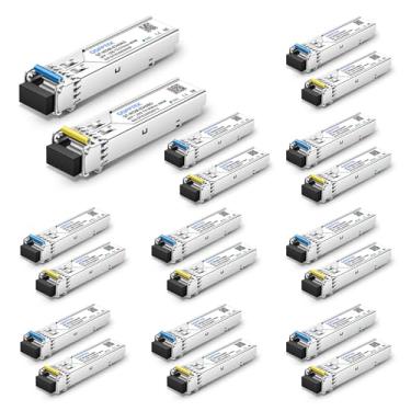 Imagem de QSFPTEK Transceptor 1.25G SFP 1000Base-Bx-D Bidi Wdm, 40Km Simplex LC Ddm Transceptor Óptico Tx1310/Rx1550Nm Para Cisco GLC-Bx-40U, Cisco GLC-Bx-40D, Ubiquiti, Mikrotik, D-Link, Supermicro, Netgear