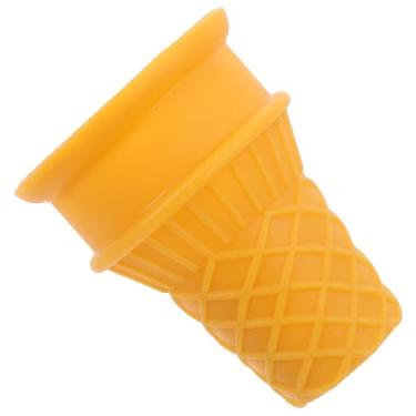 Imagem de HEMOTON Mini Cone De Sorvete Artificial Realista Casquinha De Sorvete De Pvc Finque Play Food Dollhouse Gelbrigors Cáqui