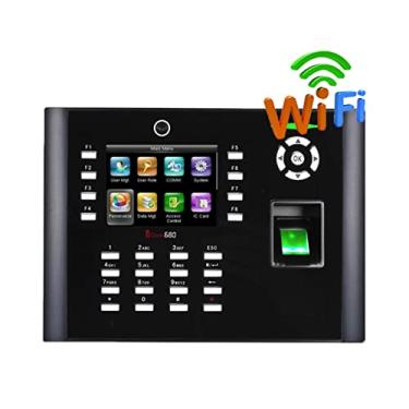 Imagem de bns7fapq Iclock680 TCP/IP Relógio de ponto com impressão digital Máquina de atendimento ao escritório Sistema de controle de acesso à porta do servidor Web com câmera para pequenas e médias empresas