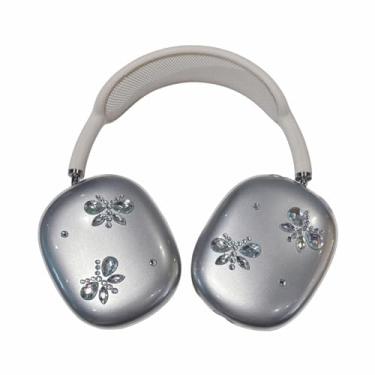 Imagem de QYFZXLV Capa de fone de ouvido para Airpods Max, capa protetora criativa transparente antiarranhões, capa macia para fone de ouvido feminino (A)