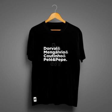 Imagem de Camiseta Santos Masculina Zé Carretilha Lendas, Preto, M