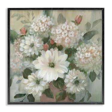 Imagem de Stupell Industries Mixed Bunches of Cottage Blooms Black Framed Giclee Art Design by Nan, 12 x 12
