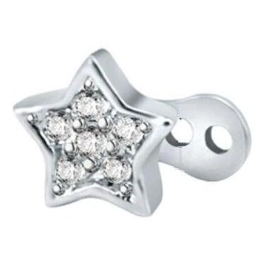 Imagem de Piercing Microdermal Zirconia Pedra Coração Estrela Cruz Flo - De Cast