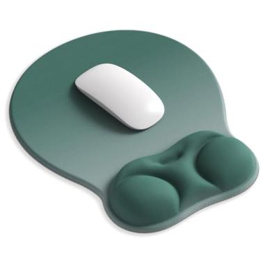 Imagem de Mouse pad ergonômico com suporte de descanso de pulso e almofada de gel para mesa; acessórios de decoração de computador fofos para mulheres. Tapete de mouse pequeno para laptop para escritório e casa