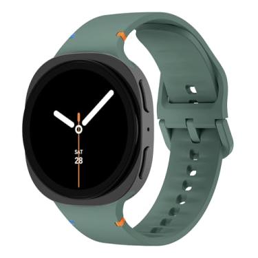 Imagem de Pulseira esportiva para Samsung Galaxy Watch 8 de 40 mm e 44 mm/8 Classic de 46 mm e feminina, sem lacunas, de silicone macio sem lacunas