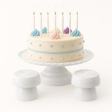 Imagem de Kit com 2 Mini Boleiras Alegra 14cm+Boleira de 18cm Branca - Produfest