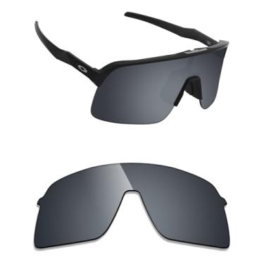 Imagem de Alphax Lentes de reposição polarizadas espelhadas Elite cromadas pretas para óculos de sol Oakley Sutro Lite OO9463