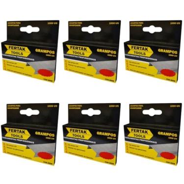 Imagem de Grampos 6mm Tipo Reto Para Grampeador de Pressão Com 6000 Un | Fertak