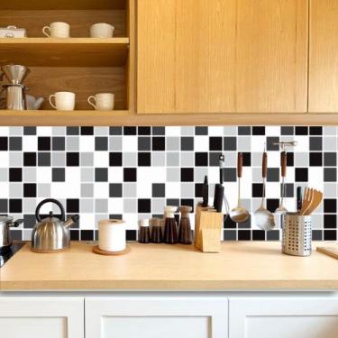 Imagem de Papel de Parede Adesivo Autocolante Decorativo Pastilha Mosaico 10 MET
