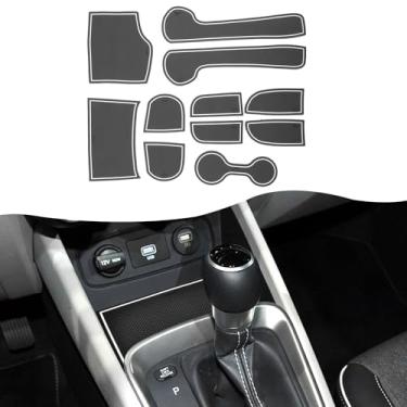 Imagem de SXCY Para 2020-2025 2026 Hyundai Venue Tapetes de porta para 2025 2026 Hyundai Venue Acessórios Suporte de copo Inserções Forro Cupholder 2026 Consola de Local Inserções Tapetes de Forro (2020-2026