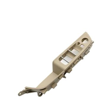 Imagem de Porta interior do carro puxar alça painel janela levantador interruptor capa guarnição Compatível com bmw série 6 2017-2022 51417466309(Front Left-Beige)