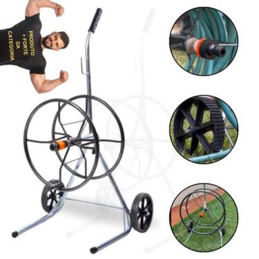 Imagem de Carrinho Enrolador para Mangueira 50 Metros 1 2 com Rodas Engate Rápid