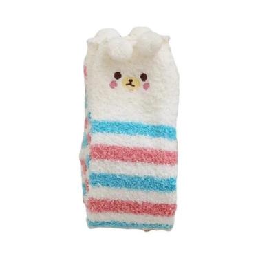 Imagem de Meias Femininas Confortáveis E Felpudas Acima Do Joelho, Com Desenhos 