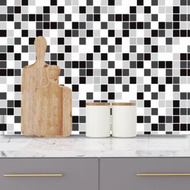Imagem de Papel de Parede Adesivo Autocolante Decorativo Pastilha Mosaico 10 MET