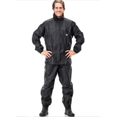 Imagem de Capa de Chuva Masculina Pantaneiro Nylon Com Forro Preto, P