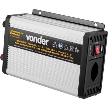 Imagem de Inversor de Potência 600 W, 12 V DC Para 220 V~ Vonder