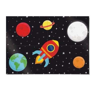 Imagem de Painel 4 Laminas Festa Astronauta  - Cromus - Rizzo